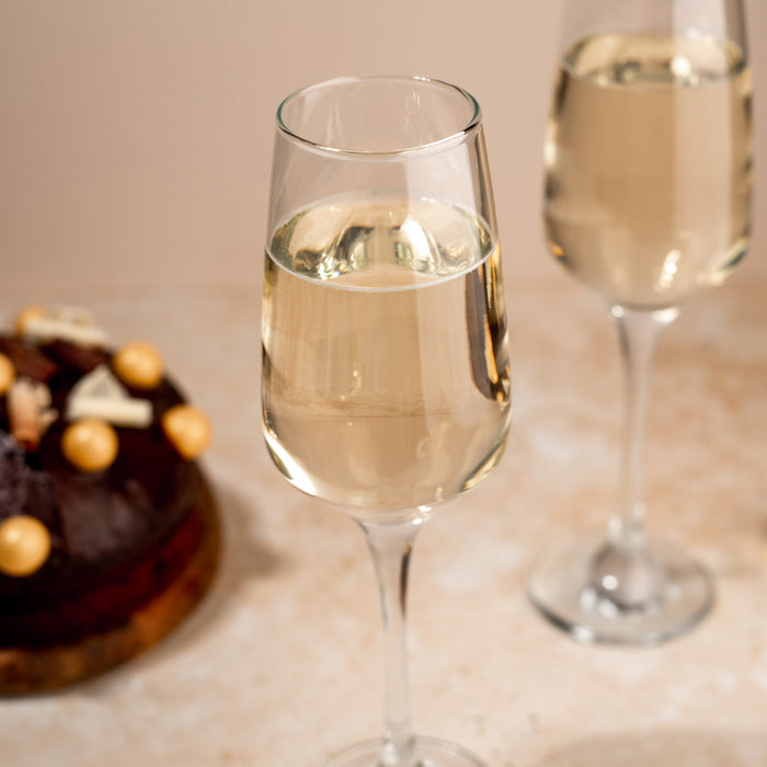 Homiu Florence Champagne Flutes Set | 6 x 230 ML Glasses