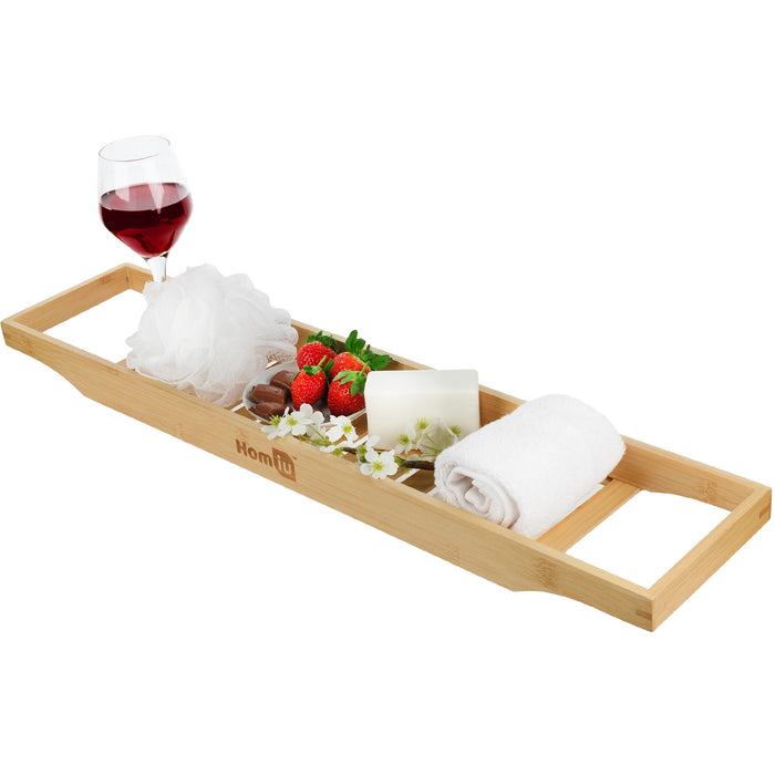 Bamboo Bath Caddy Bathtub Tray, Bathroom Accessories