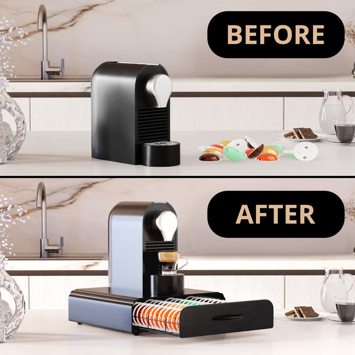 Tassimo Coffee Pod Holder – 64 Pod Storage Drawer & Machine Stand