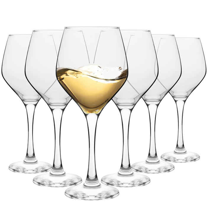 Homiu Napoli White Wine Glasses Set of 6 – 330ml Elegant Glassware