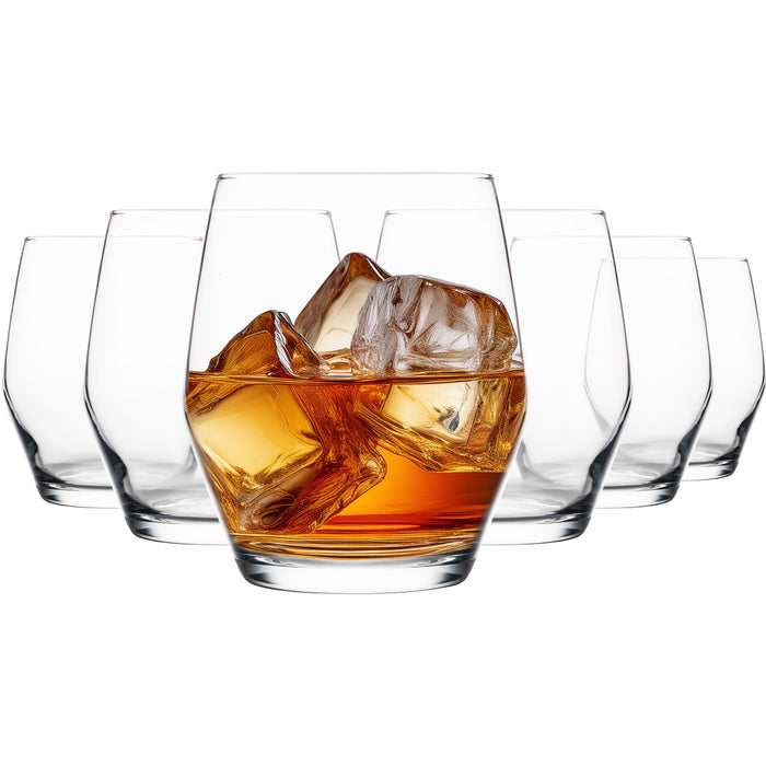 Homiu Napoli Tumbler Glasses Set of 6 – 370ml Whiskey Glassware