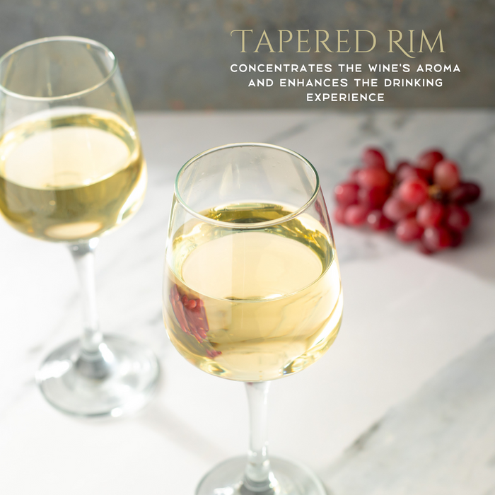 Homiu White Wine Glasses Set of 6 – 330ml | Florence Collection