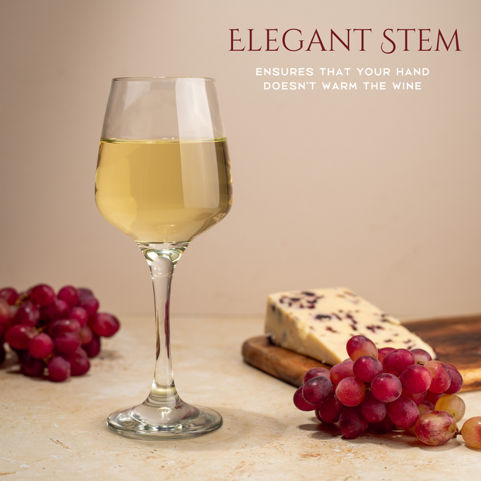 Homiu White Wine Glasses Set of 6 – 330ml | Florence Collection