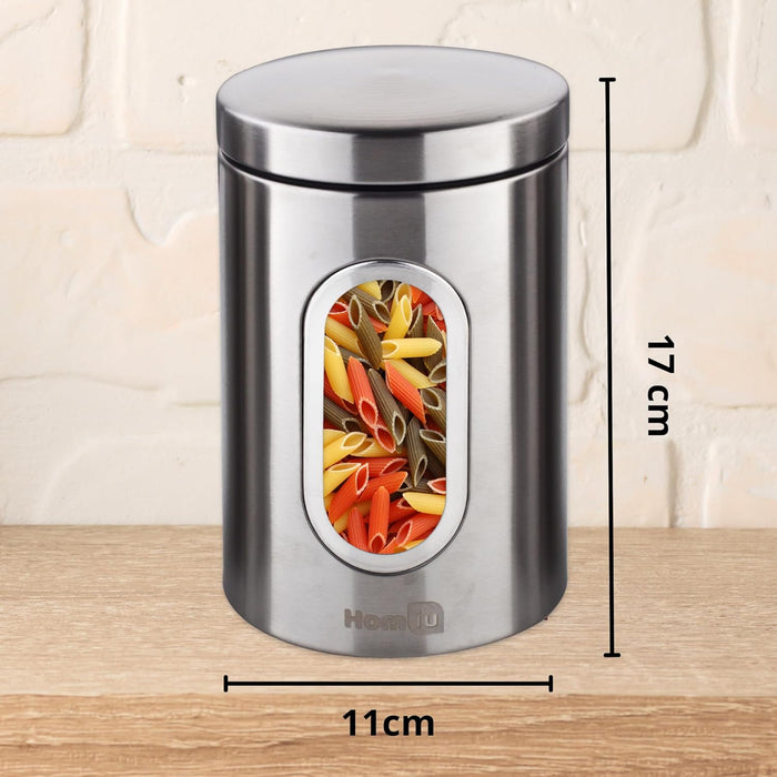 Homiu Tea Coffee Sugar Canisters – Stainless Steel Set of 3