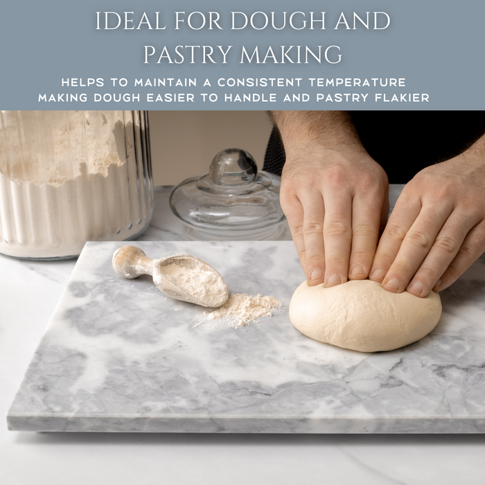 Homiu White Marble Chopping Board – 40x30cm Heat-Resistant