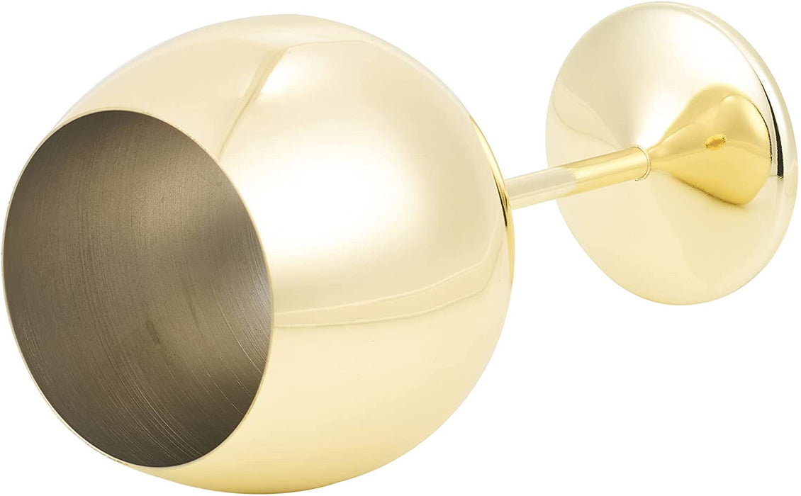 Homiu Stainless Steel Gin Glass 700ml, 2 Pack, Gold, Round Glasses Gift Set Shatterproof Goblet