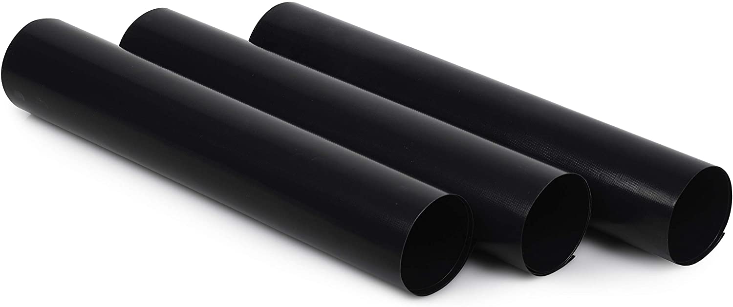 Homiu BBQ set of 3 Grill Mats Heat Resistant Non-Stick Reusable; Works On Electric, Gas, Charcoal