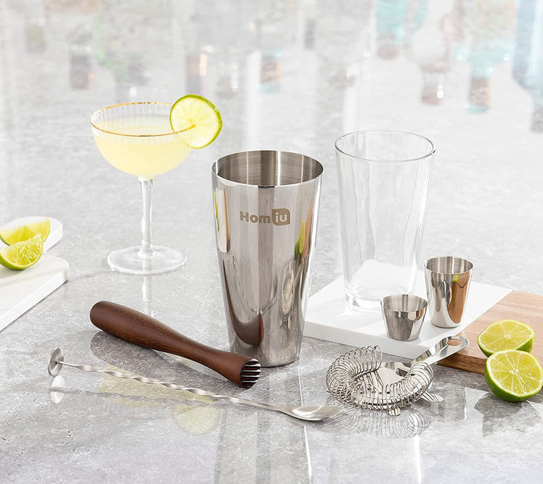 Homiu Deluxe Stainless Steel Cocktail Bar Gift Set