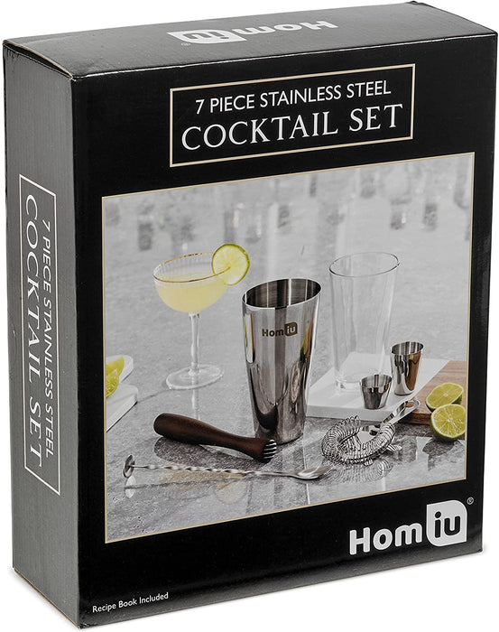 Homiu Deluxe Stainless Steel Cocktail Bar Gift Set