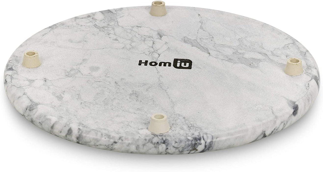 Homiu Marble Round Chopping Board, Cookware Cutting & Serving Board, Worktop Saver
