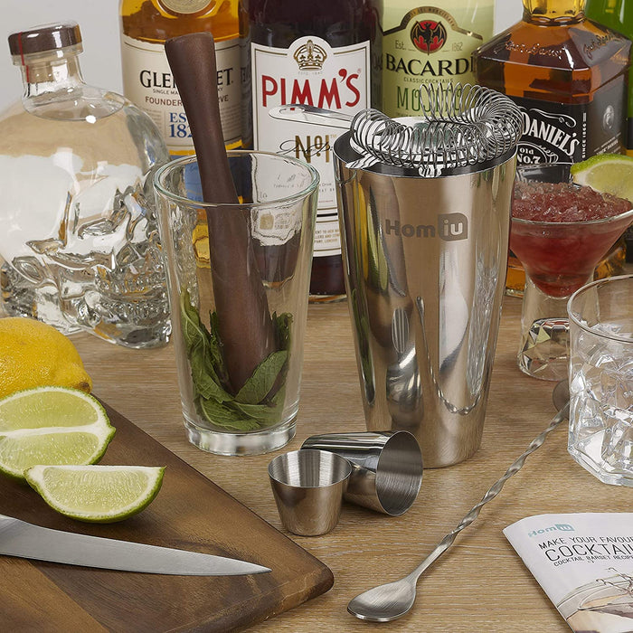 Homiu Deluxe Stainless Steel Cocktail Bar Gift Set