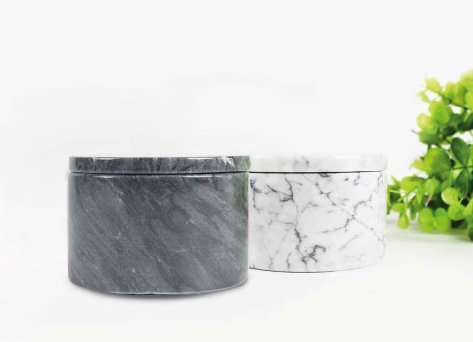 Homiu Marble Salt and Pepper Pinch Bowls or Spices White and Black
