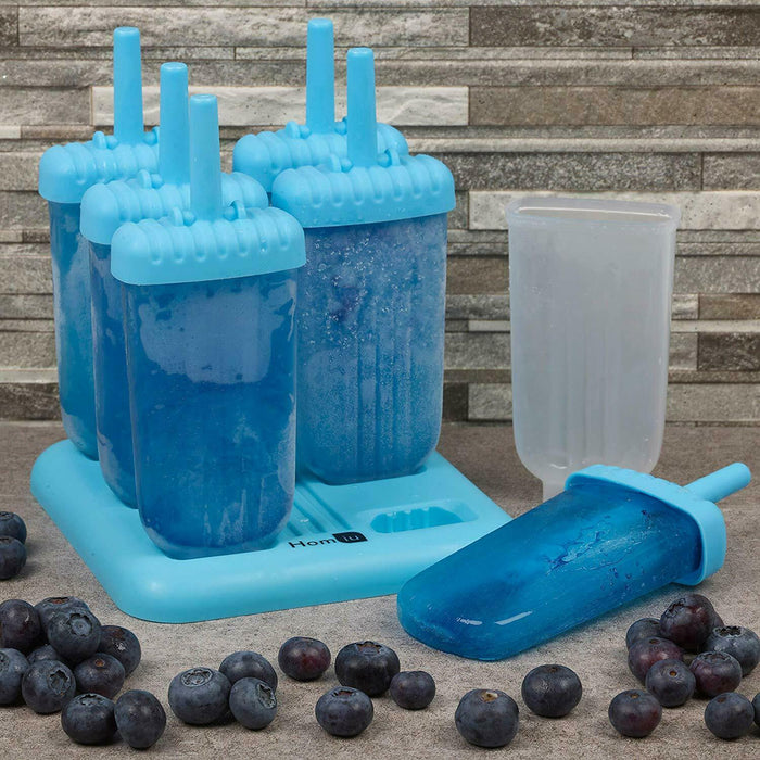 Homiu Popsicle / Ice Pop Moulds, 6 Pack DIY Non-Stick Features, Kitchen Tools