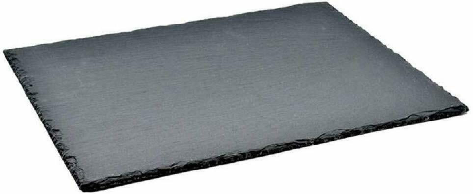 4 Pack Homiu Natural Slate Place Mats, Serving Board, Canapes, Kitchen, Dining, Black