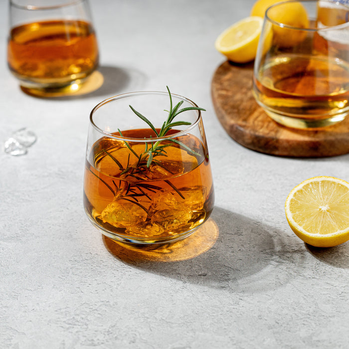 Homiu Whiskey Glass Tumbler Set | 345ml | Set of 6 |  Florence Collection | Ideal for Whiskey, Water, Juice, Scotch, Cocktail | Lead-Free & Dishwasher Safe