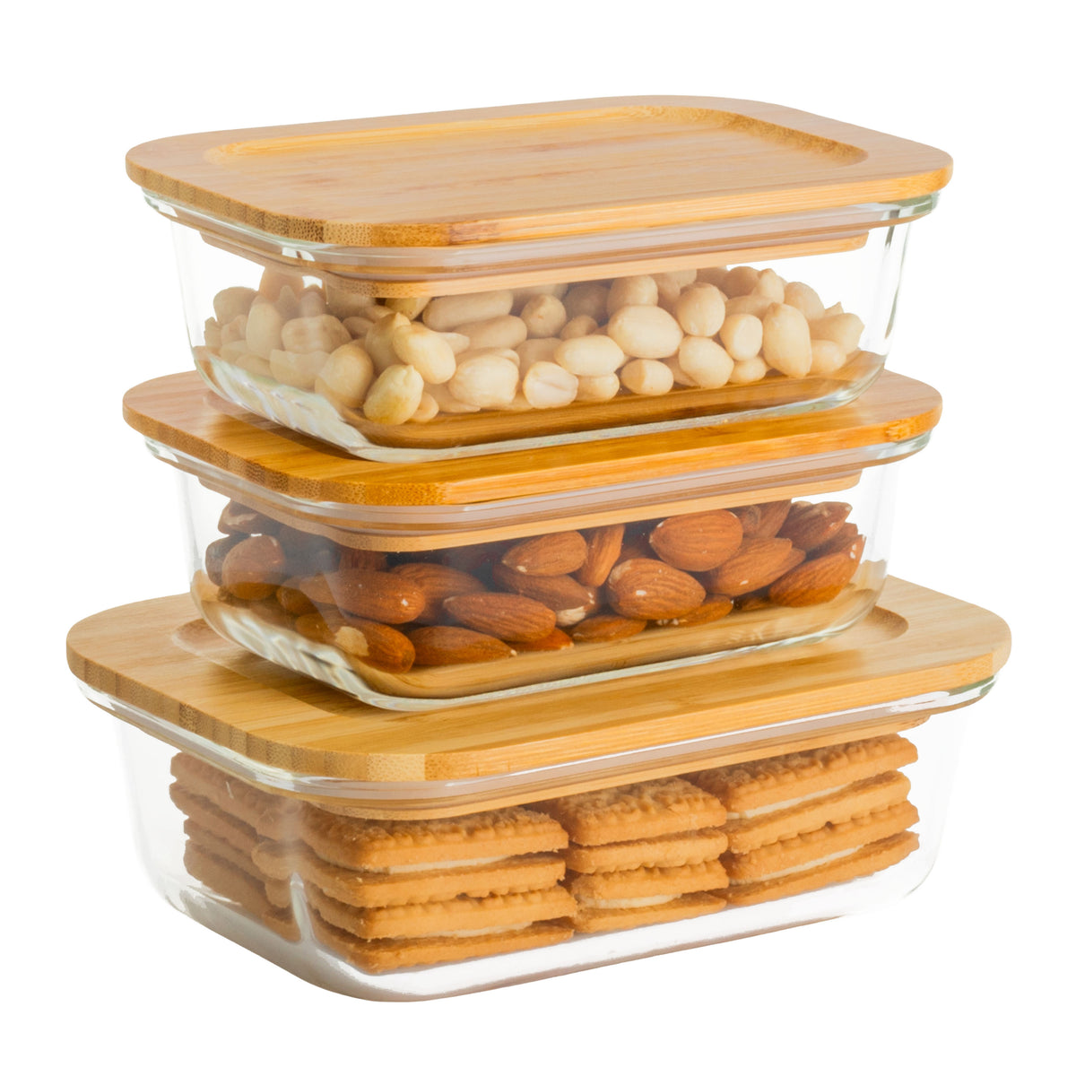Homiu Glass Food Container with Bamboo Lids Airtight Leakproof — The Homiu