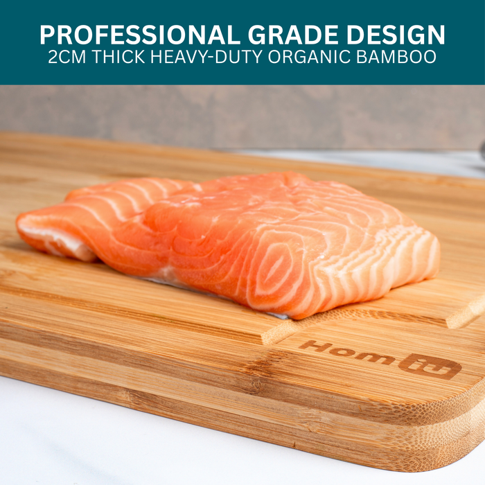 Homiu Heavy Duty Bamboo Chopping Board - 45 x 30cm