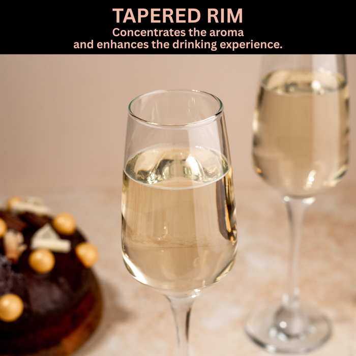 Homiu Florence Collection Champagne Flutes Set of 6 – 230ml