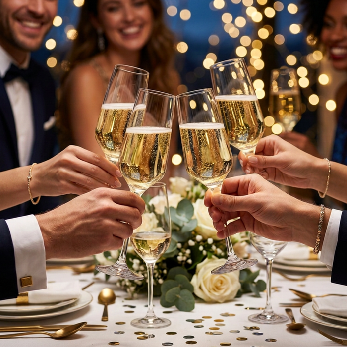 Homiu Florence Collection Champagne Flutes Set of 6 – 230ml
