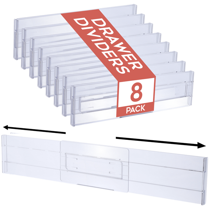 Homiu 8 Pack Drawer Dividers Plastic
