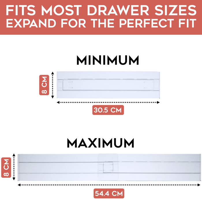 Homiu 8 Pack Drawer Dividers Plastic
