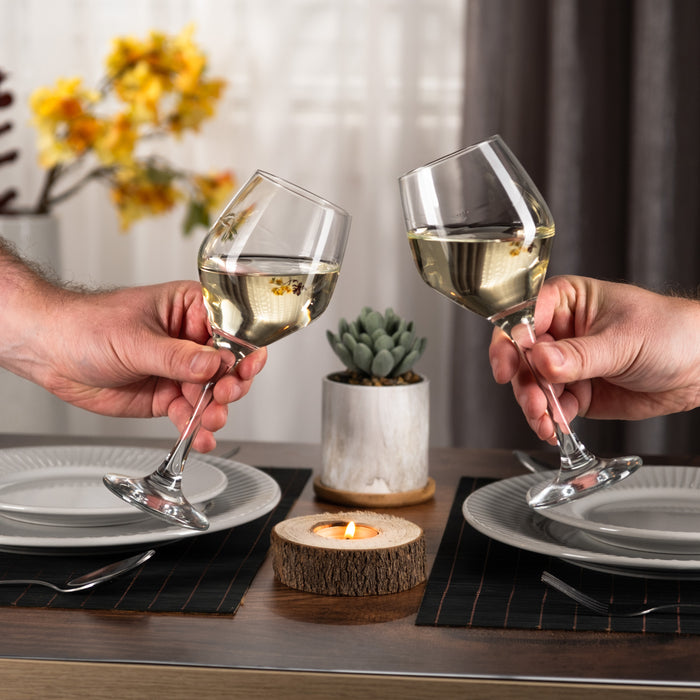 Homiu Napoli Collection White Wine Glasses Set of 6 – 330ml
