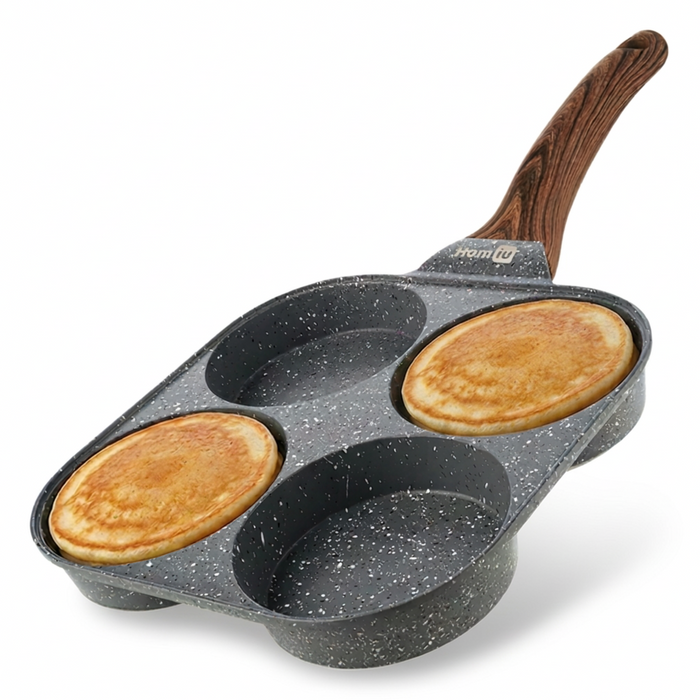 Homiu 4-Hole Non-Stick Egg Pan - Dark Grey