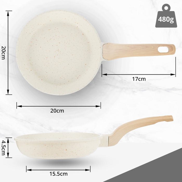 Homiu 20cm Frying Pan - White