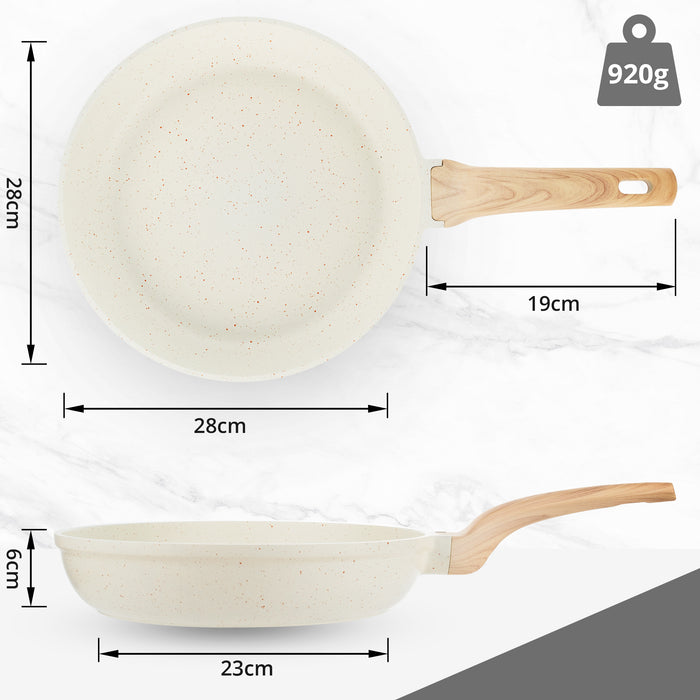 Homiu 28cm Non-Stick Frying Pan – White