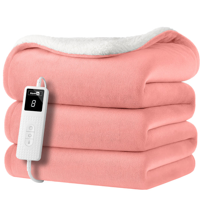 Homiu Electric Heated Throw – Soft Sherpa & Fleece Blanket for Everyday Comfort