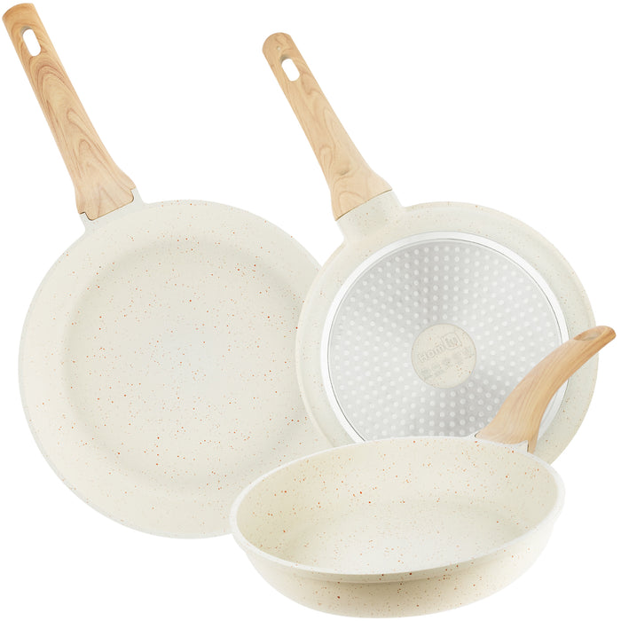 Homiu Frying Pan 3-Piece Set - White