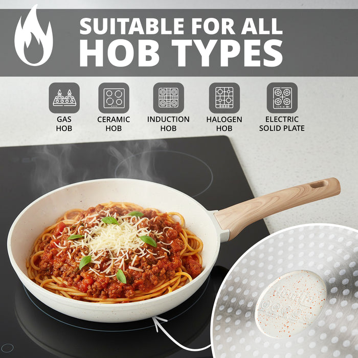 Homiu Frying Pan 3-Piece Set - White