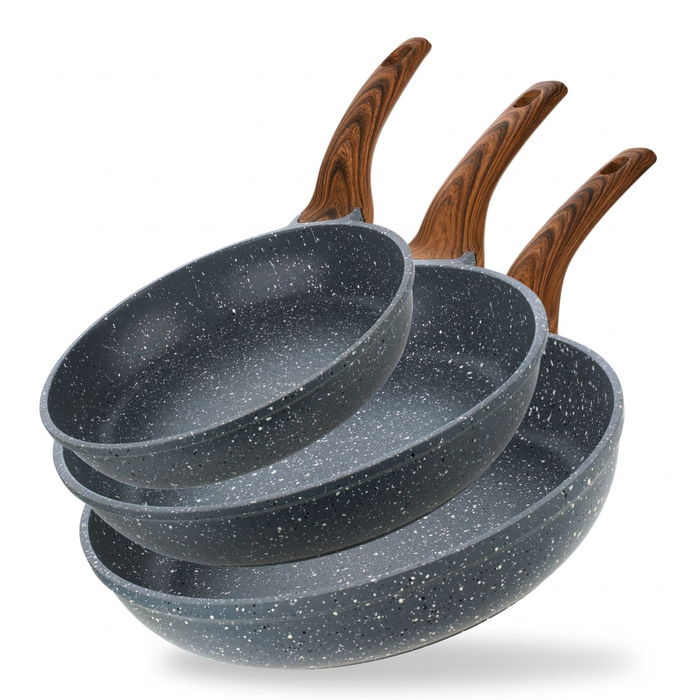 Homiu Frying Pan 3-Piece Set - Dark Grey