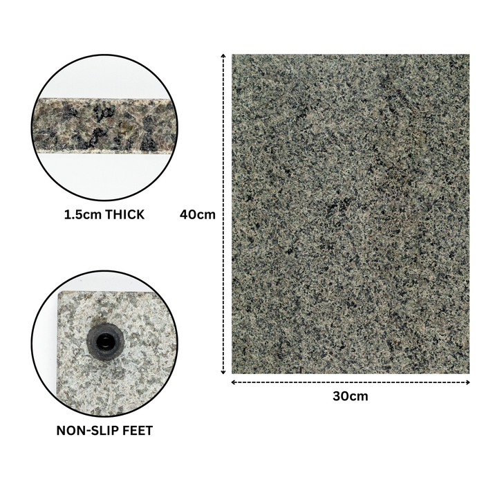 Homiu Natural Granite Chopping Board - 40 x 30 x 1.5cm