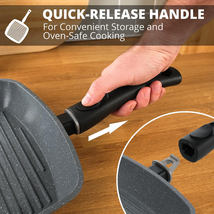 29cm Non Stick Griddle Pan - Detachable Handle