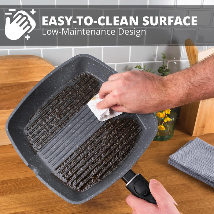 29cm Non Stick Griddle Pan - Detachable Handle