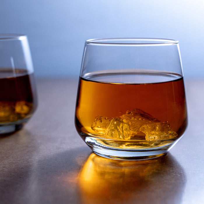 Homiu Whiskey Glass Tumbler Set | 345ml | Set of 6 |  Florence Collection | Ideal for Whiskey, Water, Juice, Scotch, Cocktail | Lead-Free & Dishwasher Safe