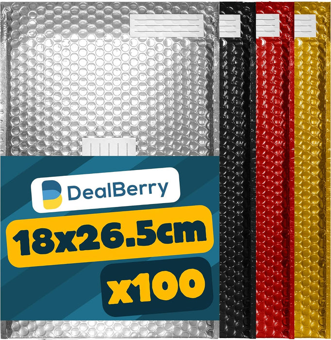100 Pack Padded Bubble Envelopes