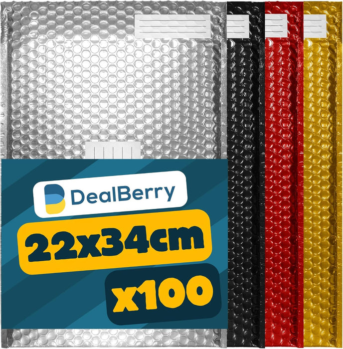 100 Pack Padded Bubble Envelopes