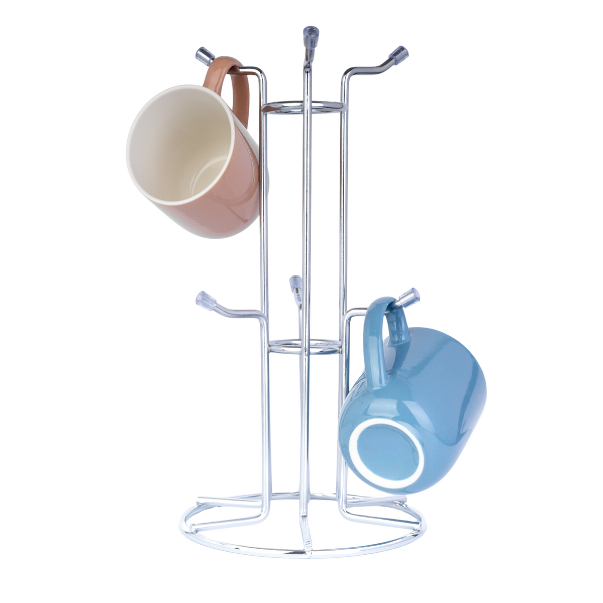Homiu Premium Mug Tree Holder – Chrome Silver, Holds 6 Mugs — The Homiu