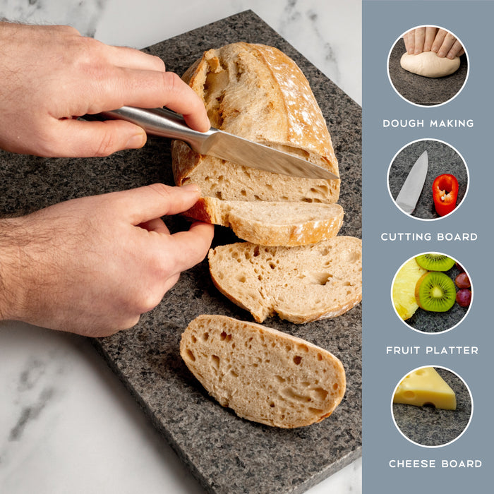 Homiu Natural Granite Chopping Board, Worktop Protectors Heat Resistant 40x30x1.5CM