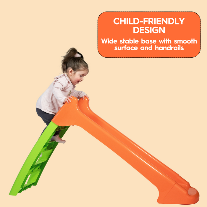 Kids First Indoor Outdoor Slide - Orange & Green - Garden Slide 100cm