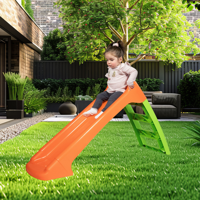 Kids First Indoor Outdoor Slide - Orange & Green - Garden Slide 100cm