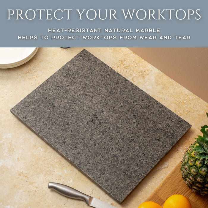Homiu Natural Granite Chopping Board, Worktop Protectors Heat Resistant 40x30x1.5CM