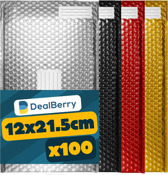 100 Pack Padded Bubble Envelopes