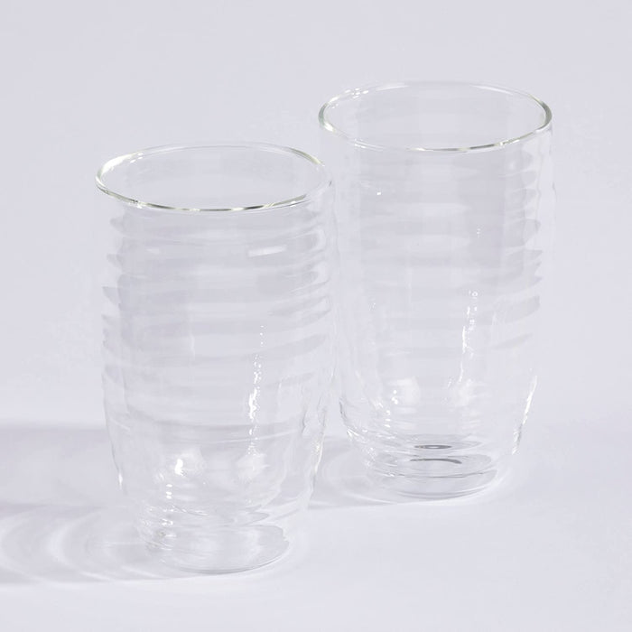 Homiu Double Walled Coffee or Tea Glasses Borosilicate Thermo Glass Cups 380ml