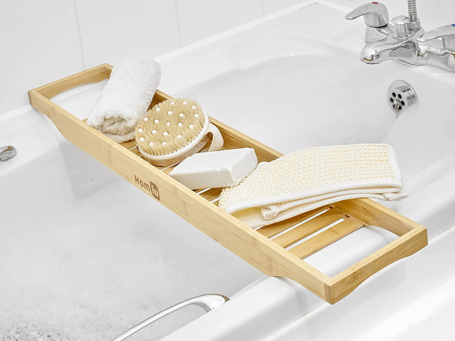 Bamboo Bath Caddy Bathtub Tray, Bathroom Accessories