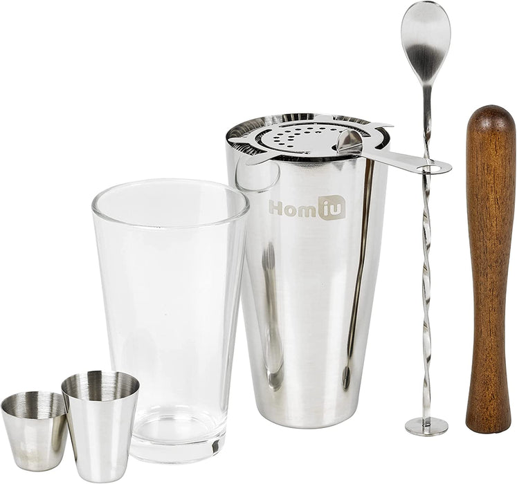 Homiu Deluxe Stainless Steel Cocktail Bar Gift Set