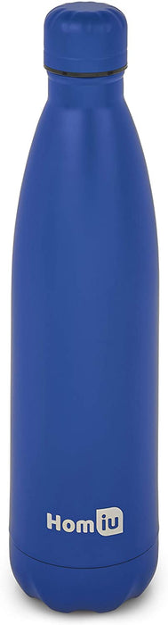 Homiu Water Bottle Vacuum, Insulated, Hot and Cold, Double Walled, Stainless Steel Drinks Sports Flask,  Blue 750ml