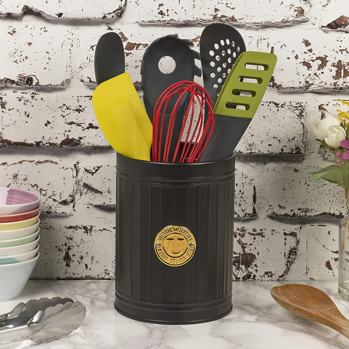 Homiu Metal Black Jar Caddy Organiser, Kitchen Utensil, Storage Pot Holder, Premium